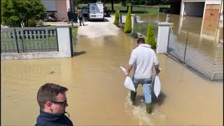 Esondazione del Muson, Rustega finisce sott'acqua: gli aiuti ai residenti