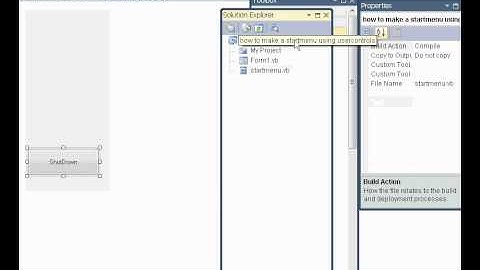 How To use Usercontrol And make a Startmenu in Visual Basic 2010