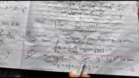 18MAT21 module 4 (problems on Bessel functions)