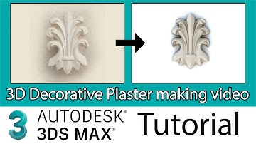 3ds Max Tutorial | 3D CLASSIC DECOR | 3D Decorative Plaster
