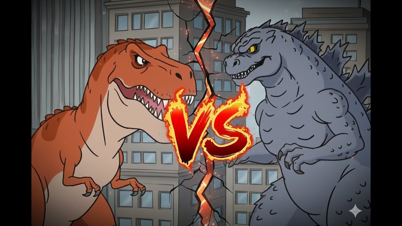 티라노사우루스vs고질라 결투 Tyrannosaurus vs Godzilla 