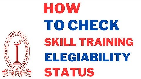 how to check skill training eligibility status for December 2023 exam