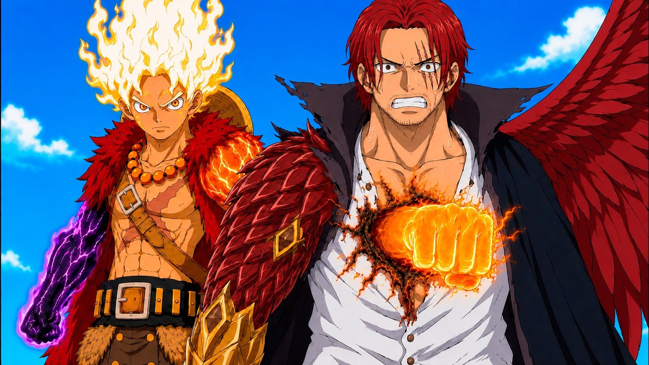ワンピースIF】ラフテルでルフィが『ギア7』覚醒…シャンクスを討ち