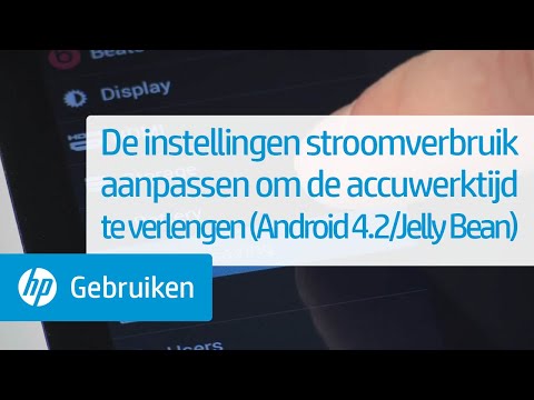 De instellingen stroomverbruik aanpassen om de accuwerktijd te verlengen (Android 4.2/Jelly Bean)