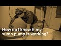 How do I know if my sump pump is working?