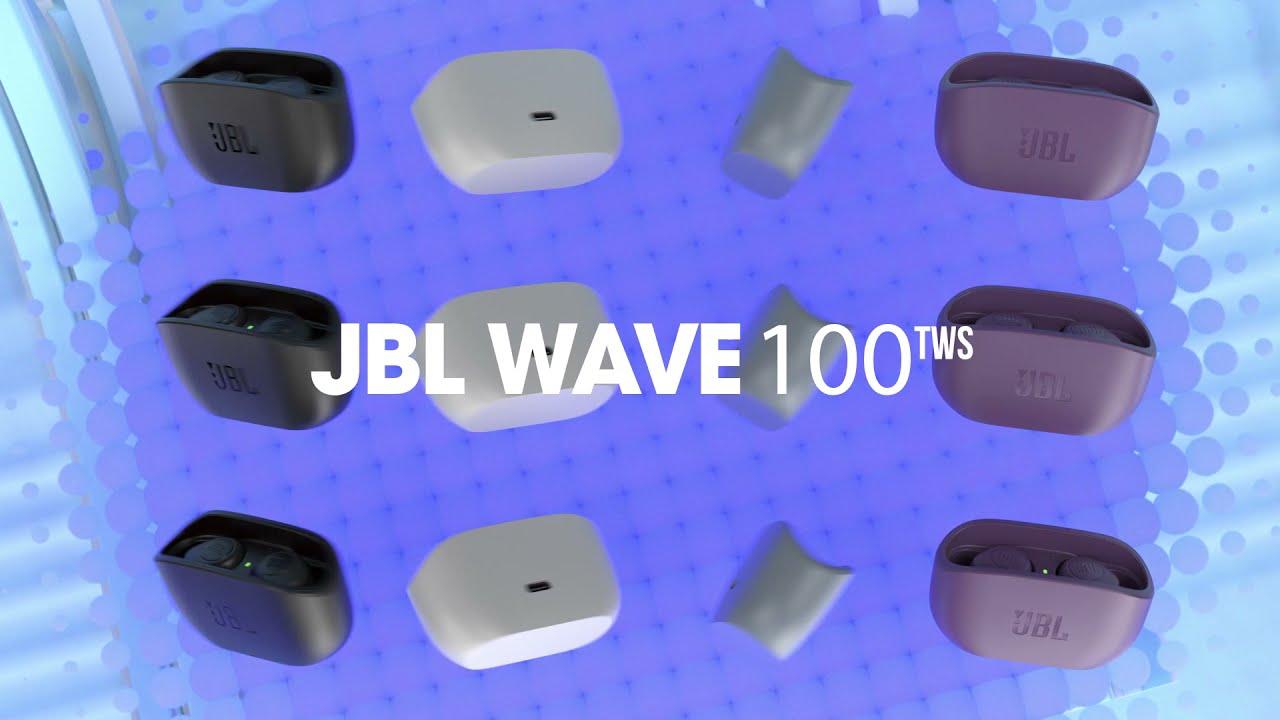 Écouteurs Bluetooth intra-auriculaires JBL Wave100TWS, Son Basse