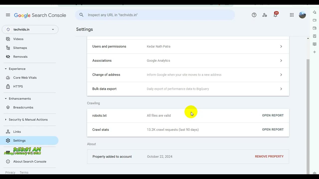 How To .in Custom Domain Remove Property from Google Search Console {Blogger.com Domain}