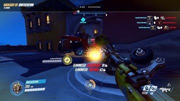 Overwatch Junkrat double kill!