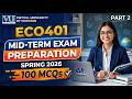 ECO401 Midterm Preparation 2026 | ECO401 Midterm Preparation Spring 2026 | 100 MCQs Part 2