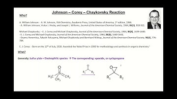 Johnson-Corey-Chaykovsky Reaction Presentation