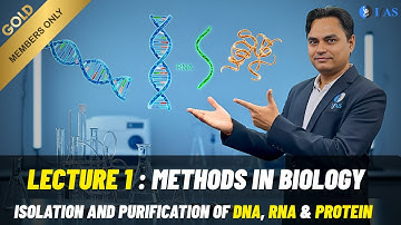 L01 - Isolation and Purification of DNA, RNA & Protein - Methods in Biology - Unit 13 - CSIR NET JRF