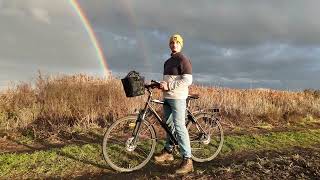 Keeping Sane Cycling With My Dog Surprise Rain Rainbow