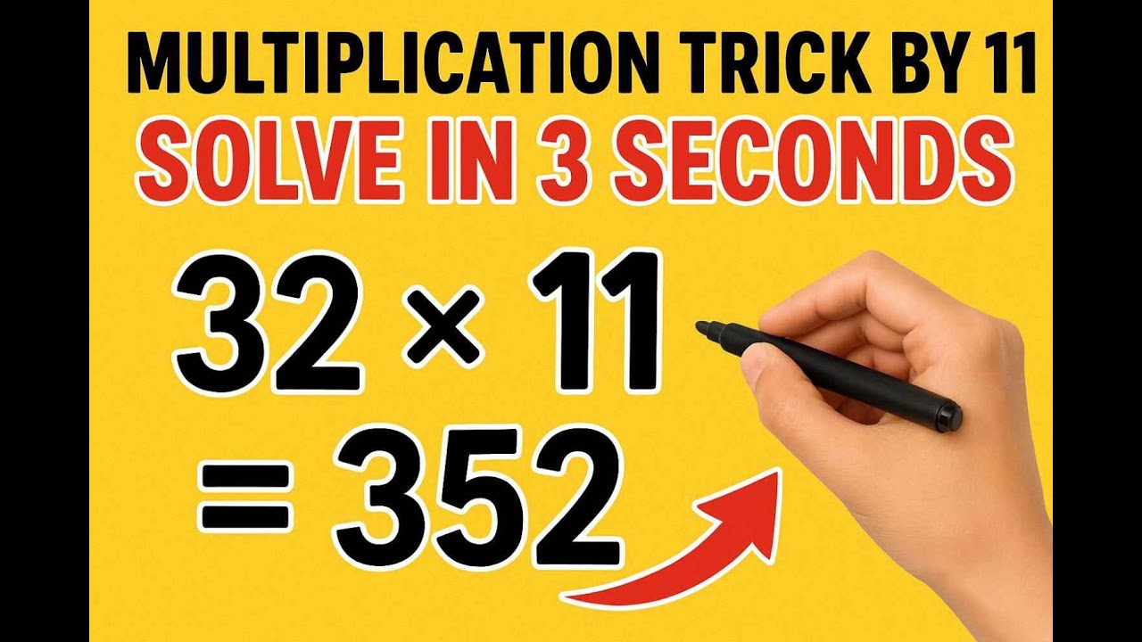 Multiply Any Number by 11 in Just 3 Seconds! (Vedic Maths Trick)