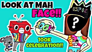 Epic 100k Celebration And Face Reveal O Youtube - neziplaysroblox teespring