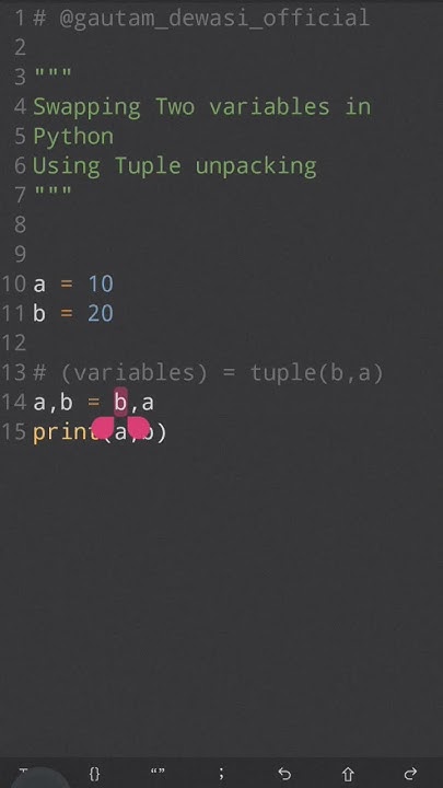 Swap Two Variables in Python in 1 Line! 🔥 (No Temp Variable) # ...