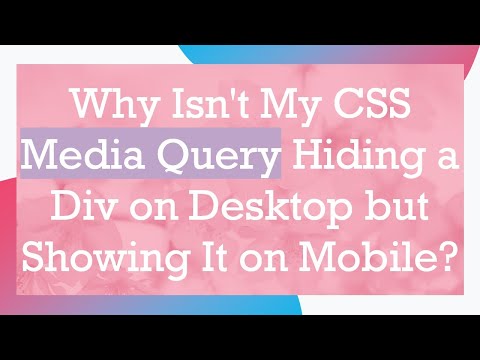 Why Isn't My CSS Media Query Hiding a Div on Desktop but Showing It on Mobile?