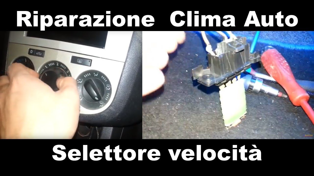 Riparazione climatizzatore auto - connettore velocità ventola danneggiato 