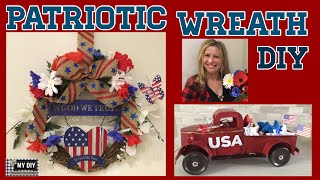 Patriotic Wreath DIY |  Memorial Day & 4th of July Wreath | INEXPENSIVE!