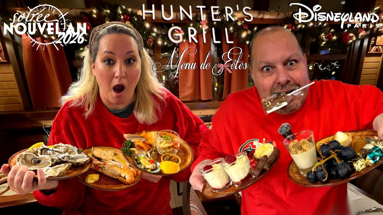 SOIREE DU NOUVEL AN 2026 A DISNEYLAND PARIS AU RESTAURANT HUNTER'S GRILL BUFFET INCROYABLE