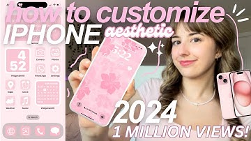 HOW TO MAKE YOUR IPHONE AESTHETIC 2024 *customization*📱 app icons, widgets, dynamic island & sm more