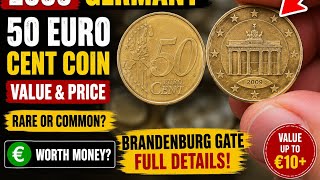 2003 Germany 50 Euro Cent Coin Value | Rare 50 Euro Cent Coin Worth Money? | Brandenburg Gate Coin