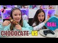 CHOCOLATE vs REAL CHALLENGE!!! Chocolate vs Realidad Reto!!! 🍫 Los Juguetes De Arantxa