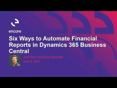 6 Ways to Automate Financial Reports in Dynamics 365 Business Central ...