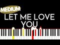Mario - Let me love you Medium piano tutorial