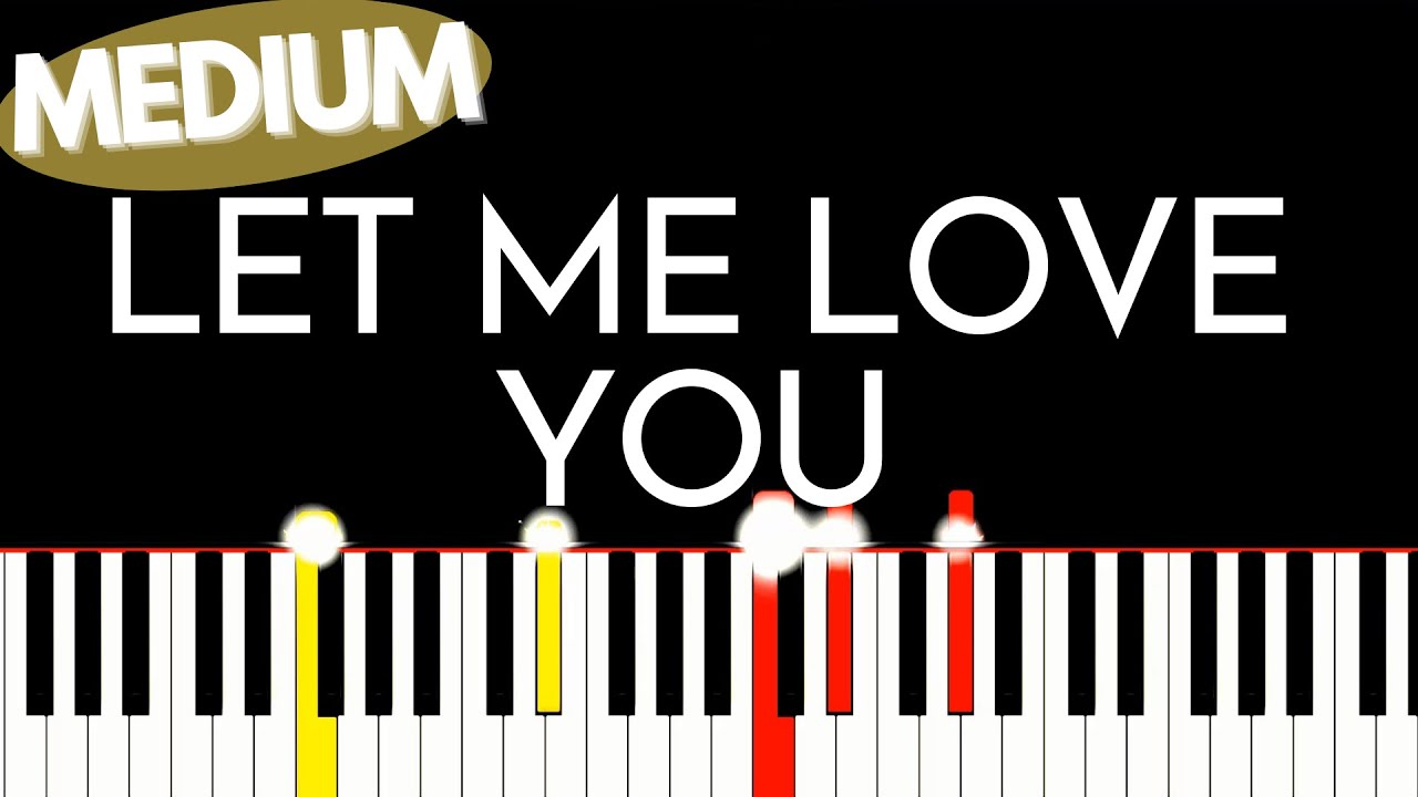 Mario - Let me love you Medium piano tutorial