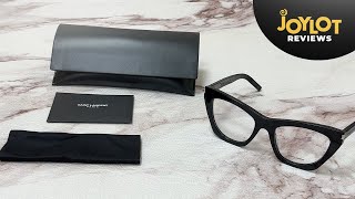 Saint Laurent Eyeglasses Model-Kate-Opt SL214 Color-001 Black/Silver Logo