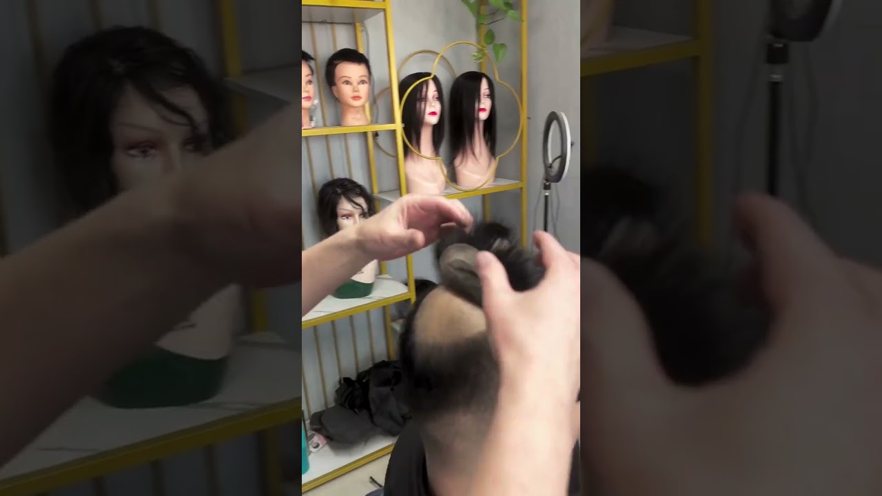 patch size  100% Indian human hair wig/patch/toupee Extension Hair Extension