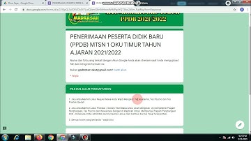 TUTORIAL PENERIMAAN PESERTA DIDIK BARU (PPDB) MTS NEGERI 1 OKU TIMUR TAHUN 2021