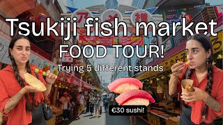 Trying Tokyo s Best Street Food at Tsukiji Fish Market