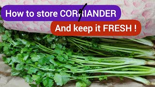 How to Store Coriander Leaves • Fresh Coriander Leaves