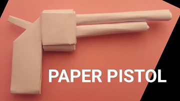 how to Make paper pistol - paper gun - origami revolver - easy origami