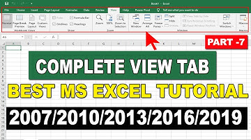 How to Use View Tab in MS Excel in Hindi | View Tab in Excel  2007 | 2010 | 2013 | 2016 | 2019.