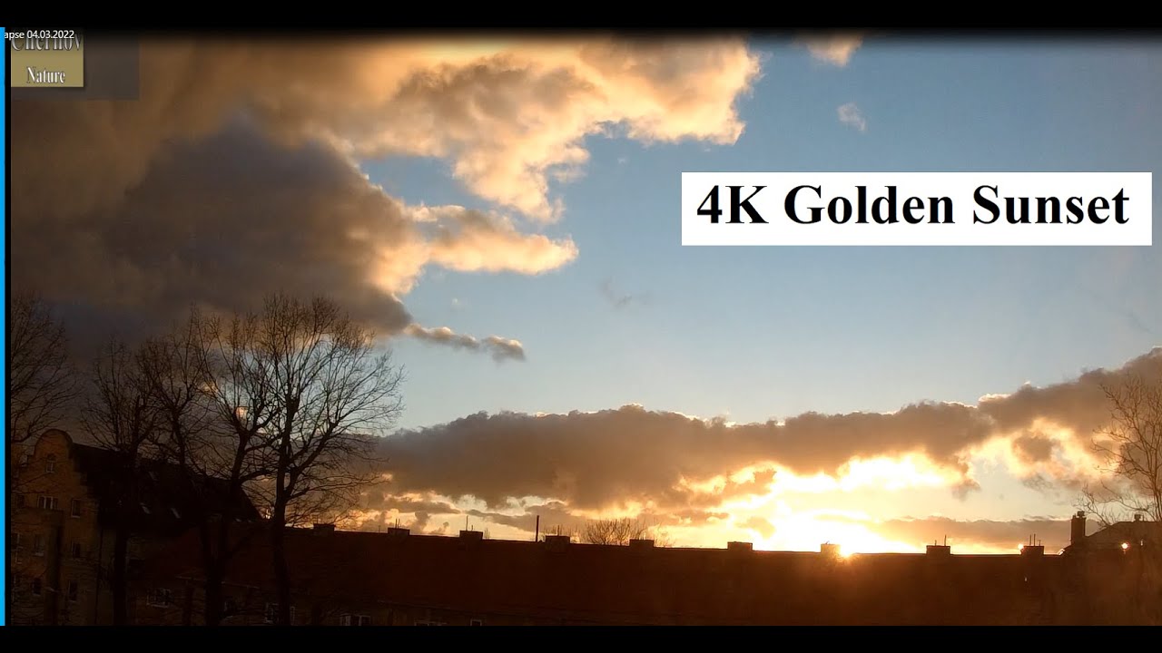 4k Timelapse Golden Sunset Timelapse  Золотой Закат Таймлапс видео 2022