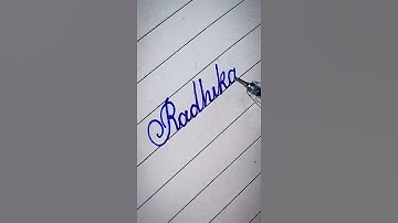 writing a name "Radhika" in cursive #shorts
