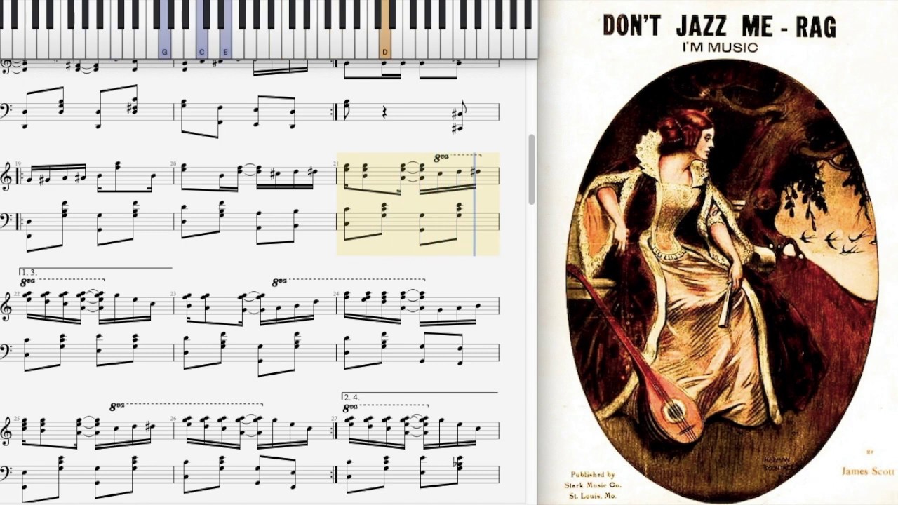 Don't Jazz Me Rag by James Scott  (1921, Ragtime piano)