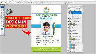 Step By Step Student Id Card Design in Adobe Photoshop 7.0 Tutorial