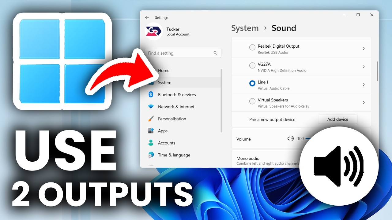 Enable Two Audio Outputs Windows How To Use 2 Audio Outputs On Windows 11/10 - Same Time - YouTube