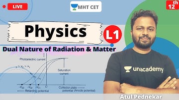 Unacademy MHT CET | Physics | Dual Nature of Radiation & Matter | Class - 12 | Lecture - 1