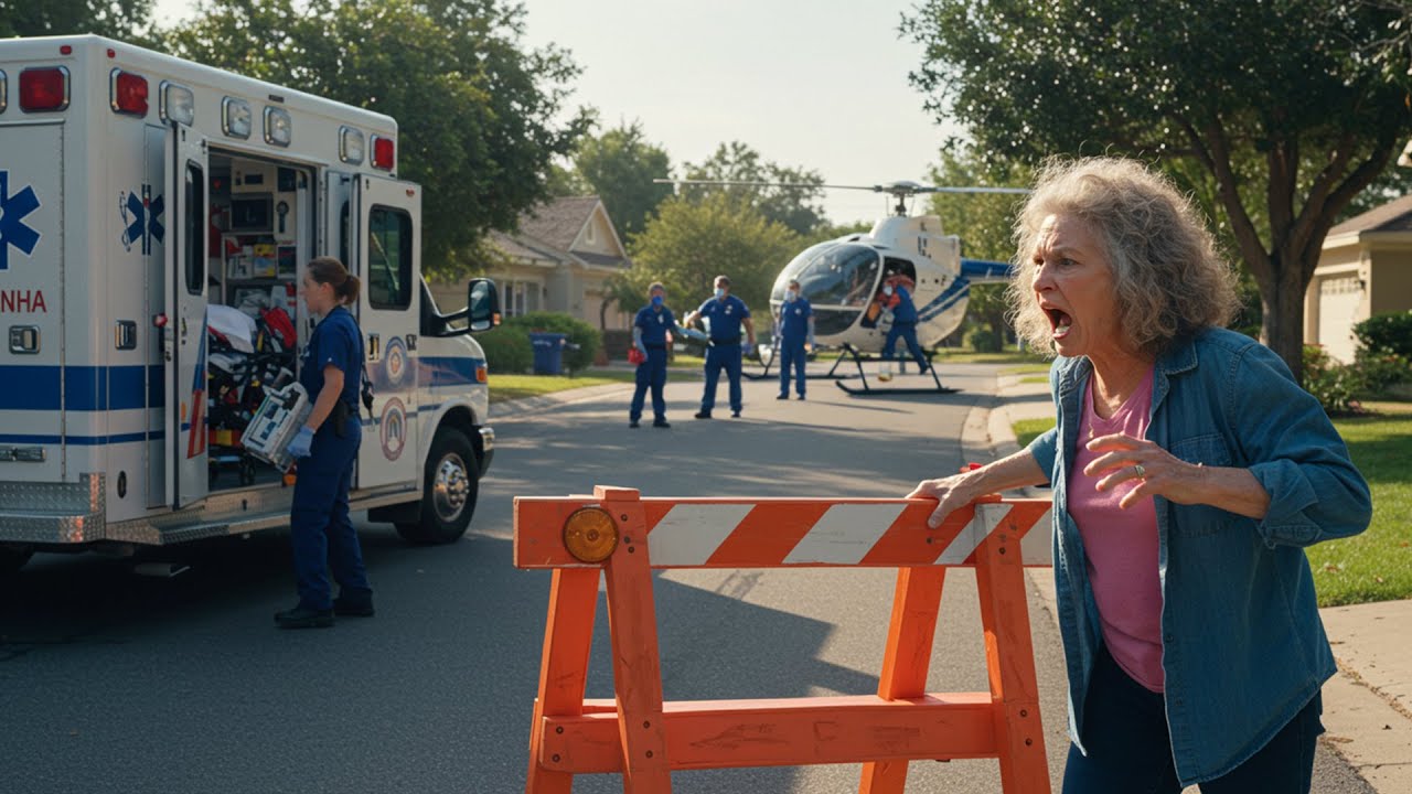 HOA Karen Blocked the Pediatric Ambulance, 3 Minutes Later I Landed on the Cul de Sac