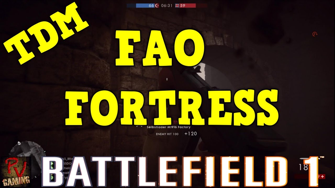 BATTLEFIELD 1 - Team Deathmatch on Fao Fortress - Medic Gameplay - BF1 Multiplayer - PS4