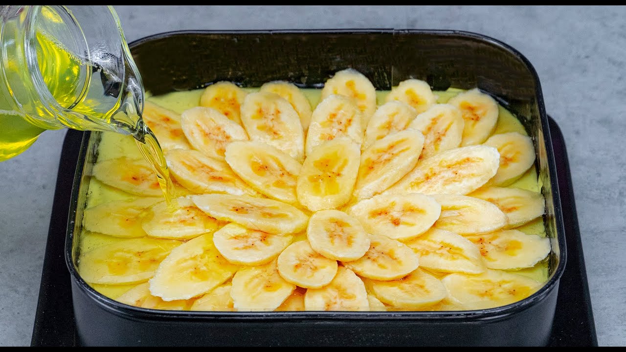 Гарантированный успех! Самый простой и вкусный банановый пирог без выпечки.