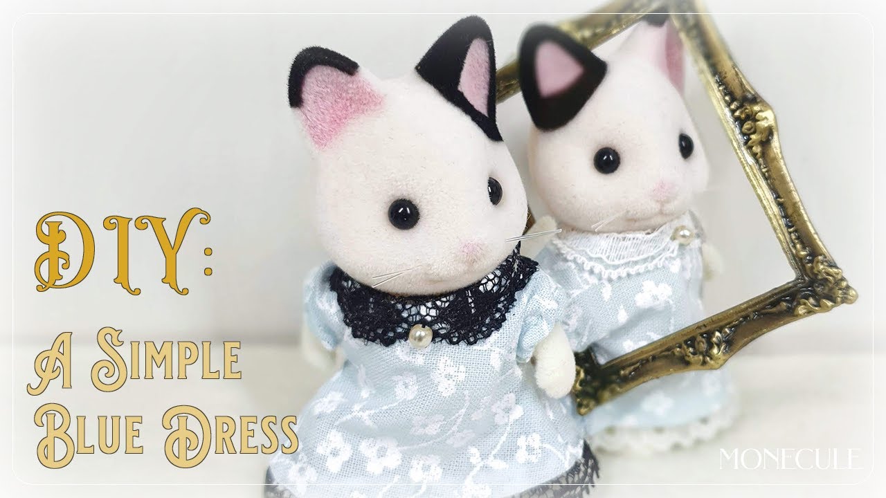DIY: Simple Doll Dress for Calico Critters | Sylvanian Family - YouTube diy-simple-doll-dress-for-calico-critters-sylvanian-family-youtube