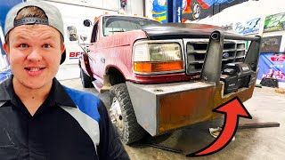 Redesigned Custom Front Bumper On Our NEW Old Ford Tow Truck!