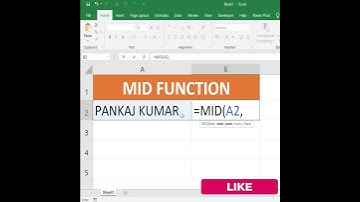 How to Use MID Function in Excel | Excel Shorts | #shorts #Excelhurdles