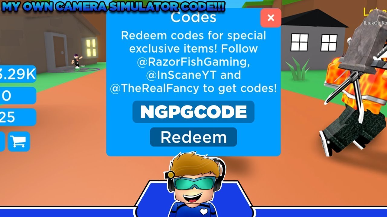 UPDATE 2 CODES FOR ROBLOX CAMERA SIMULATOR MY OWN CODE YouTube