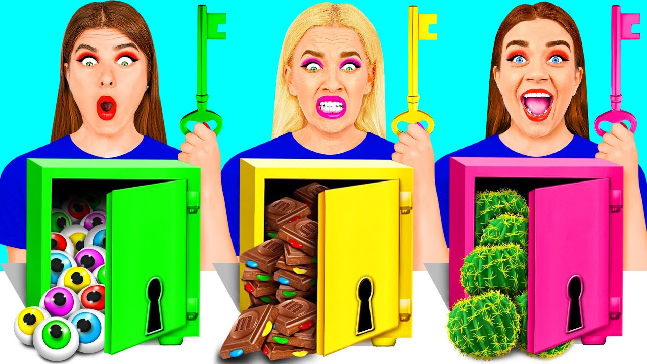 Solve the Mystery Challenge of 1000 Keys | Food Battle by BooBoom Challenge